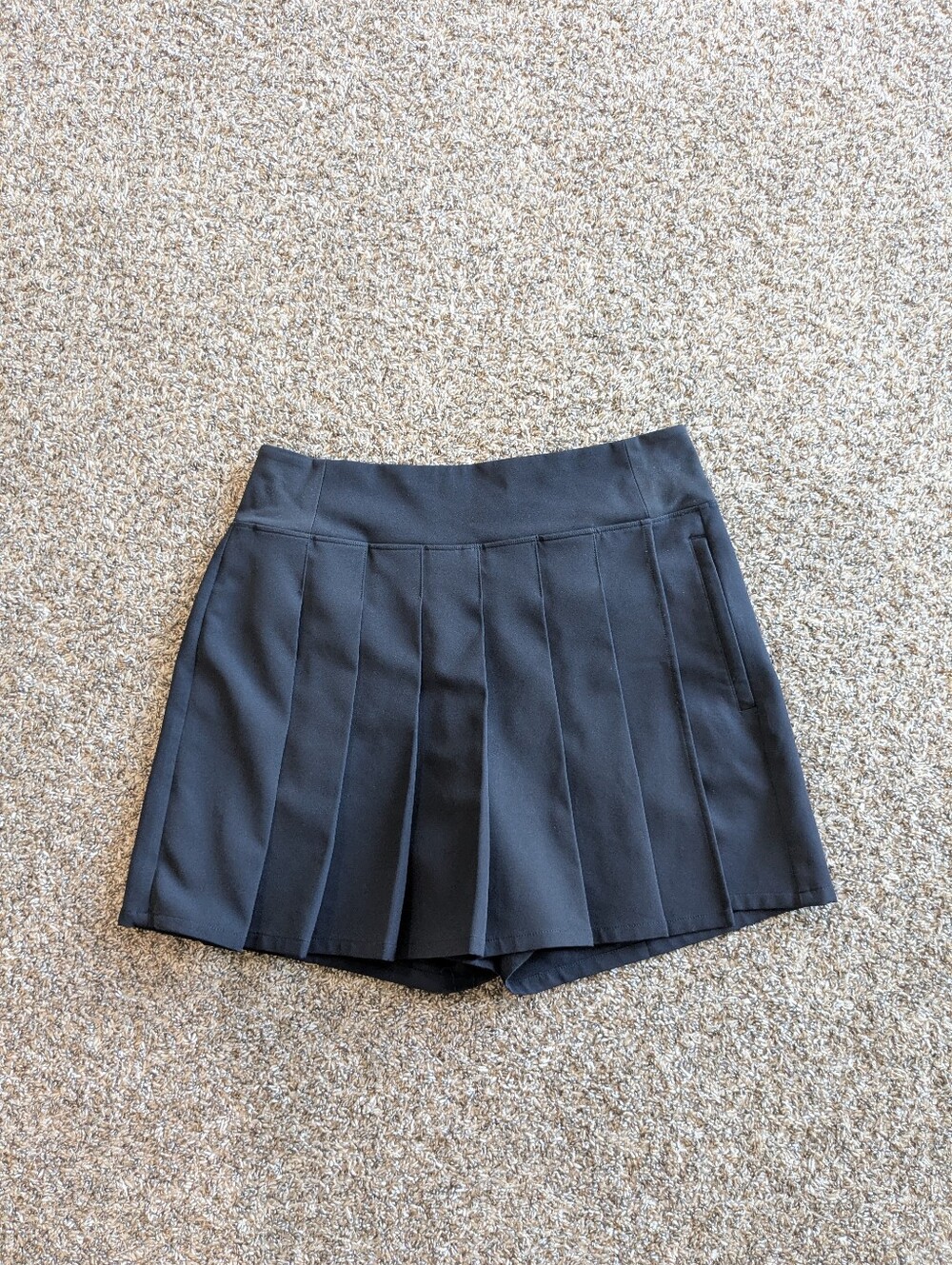 Athleta Endless Pleated Skort Shorts Black Size 10